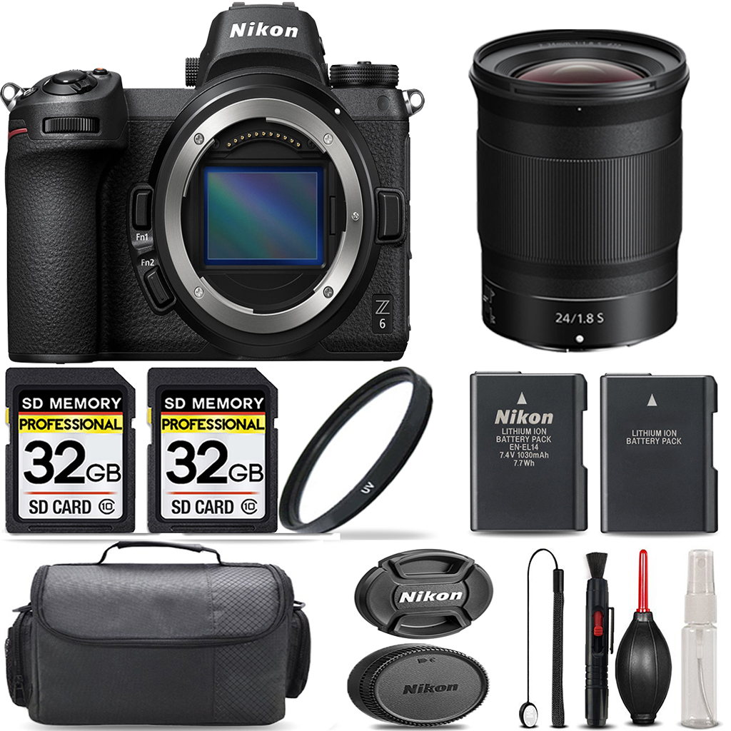 Z6 + 24mm f/1.8 S Lens + UV Filter + 64GB + Handbag & More! *FREE SHIPPING*