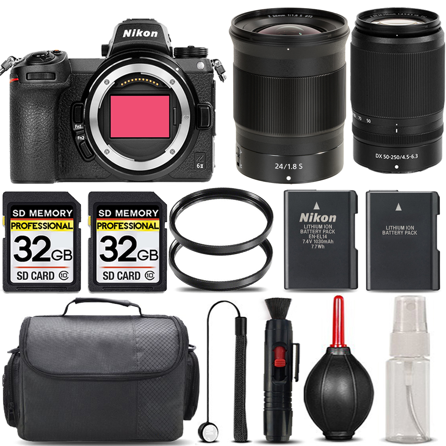 Z6 II + 50-250mm f/4.5-6.3 Lens + 24mm f/1.8 S Lens + Handbag - SAVE BIG KIT *FREE SHIPPING*