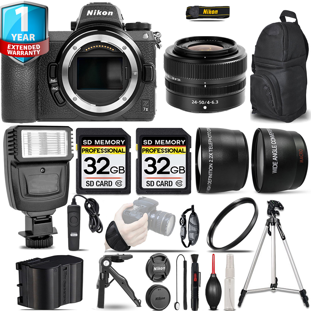 Z7 II Mirrorless Camera + 24-50mm Lens + Flash + 1 Year Extended Warranty + 64GB & More! *FREE SHIPPING*