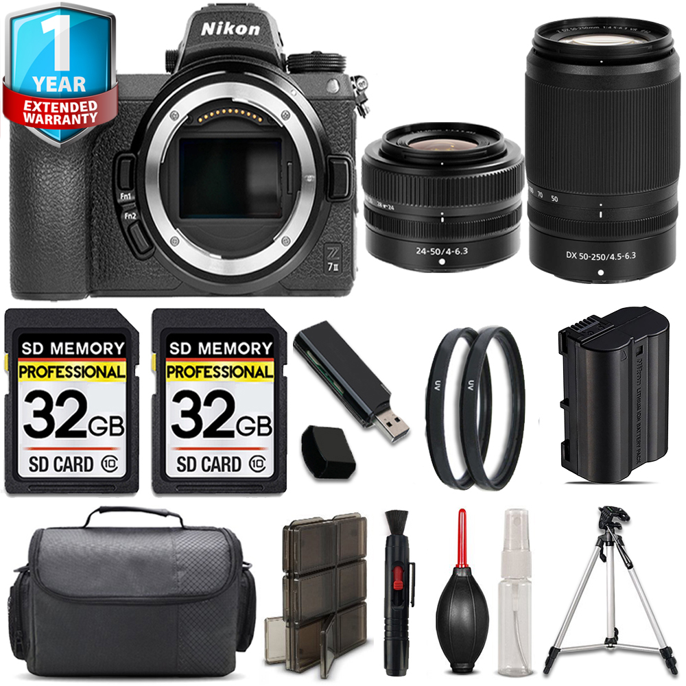 Z7 II Camera + 24-50mm Lens + 50-250mm + 64GB Kit + Tripod + 1 Year Extended Warranty *FREE SHIPPING*