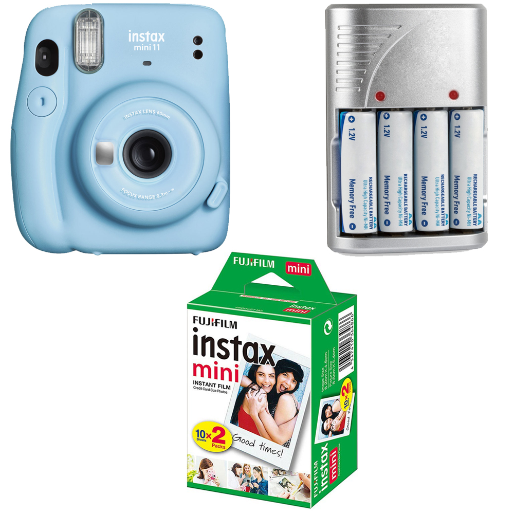 INSTAX Mini 11 Instant Film Camera (Blue) + Battery + Mini Film Kit *FREE SHIPPING*