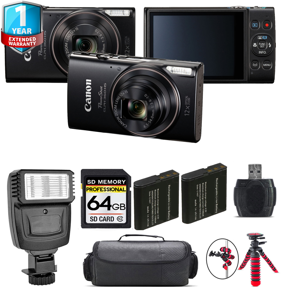 PowerShot G1 X Mark III Camera + 1 Year Extended Warranty + Flash - 64GB Kit *FREE SHIPPING*