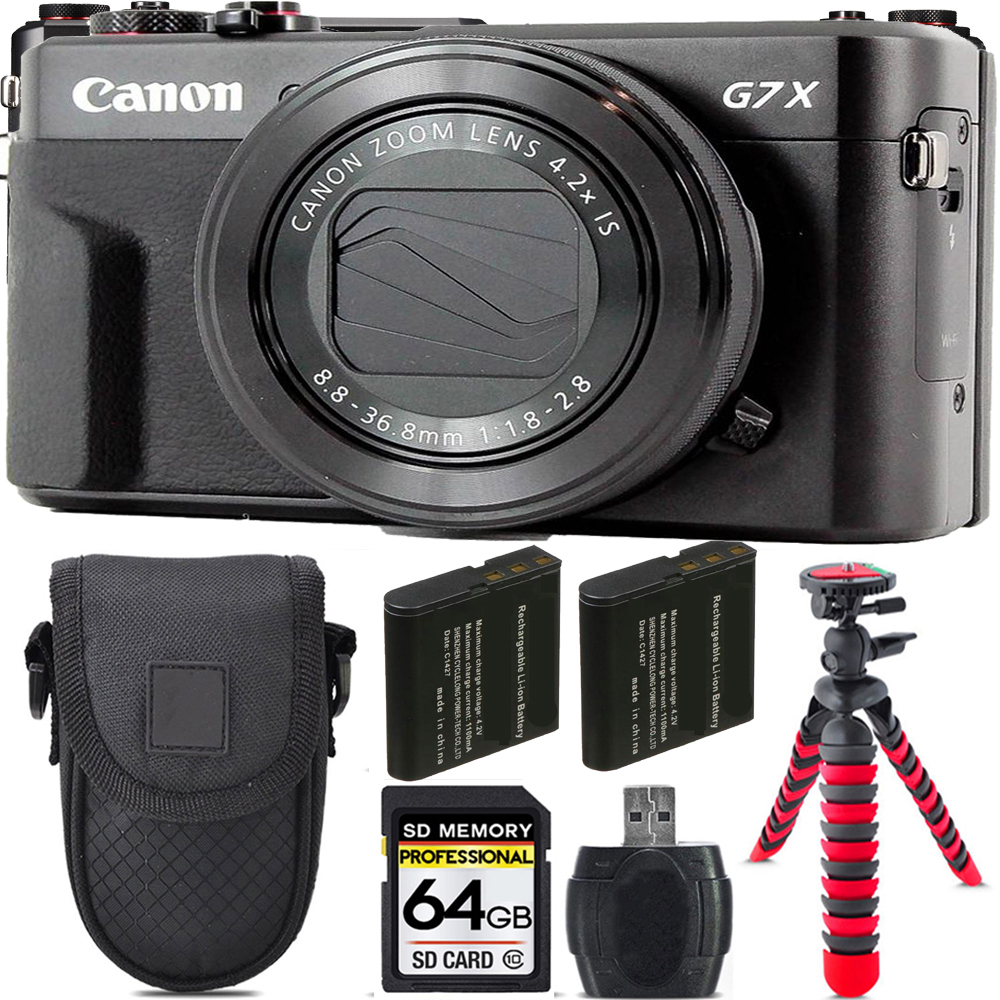 PowerShot G7 X Mark II Camera + Extra Battery + Tripod + 64GB Kit *FREE SHIPPING*