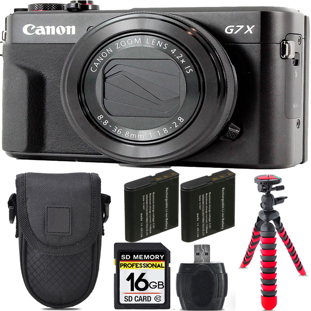 PowerShot G7 X Mark II Camera + Extra Battery + Tripod + Case -16GB Kit *FREE SHIPPING*