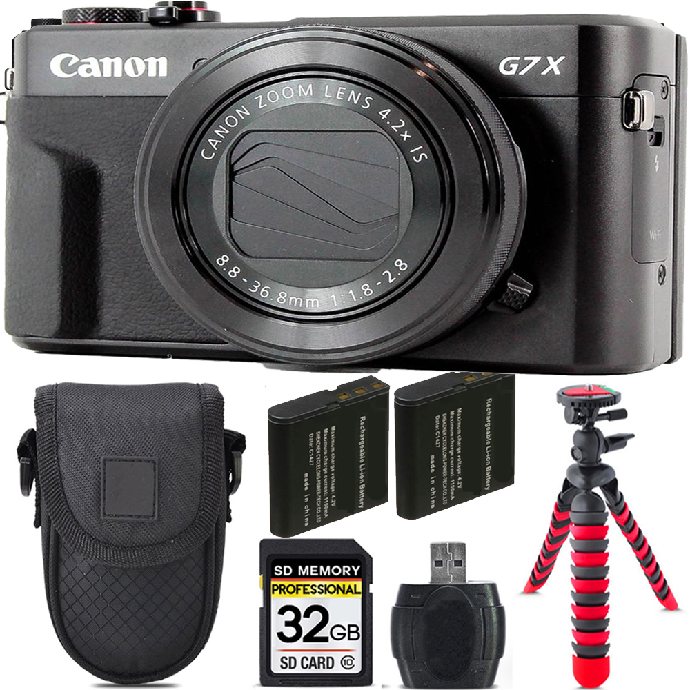 PowerShot G7 X Mark II Camera + Extra Battery + Tripod + Case - 32GB Kit *FREE SHIPPING*