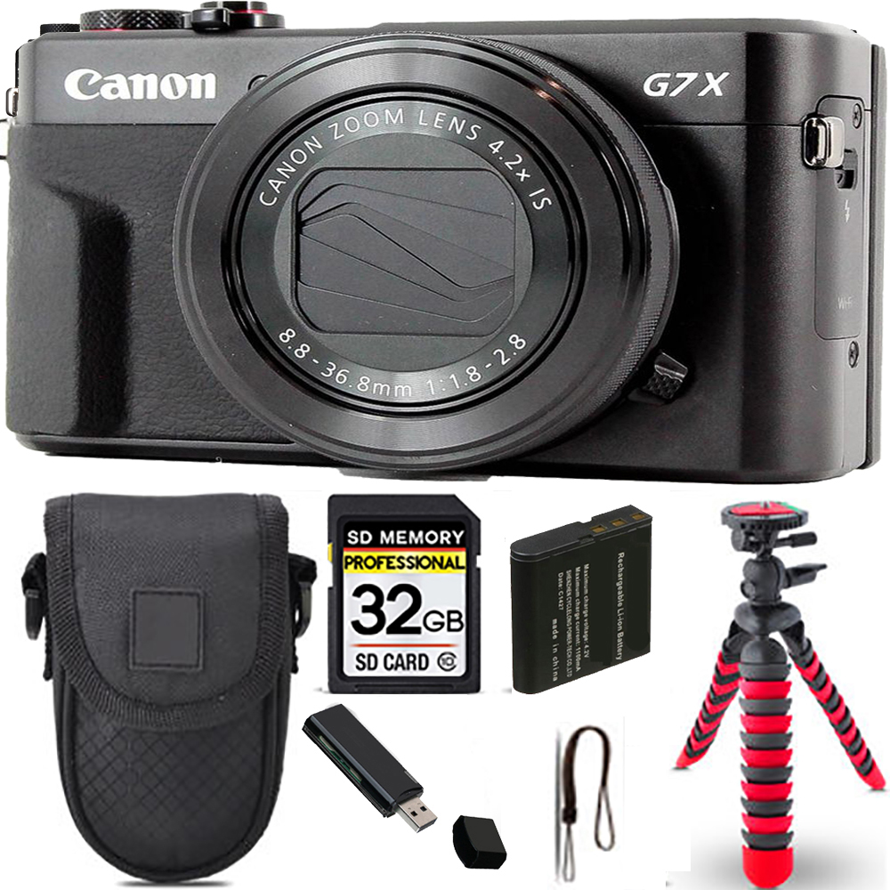 PowerShot G7 X Mark II Camera + Spider Tripod + Case - 32GB Kit *FREE SHIPPING*