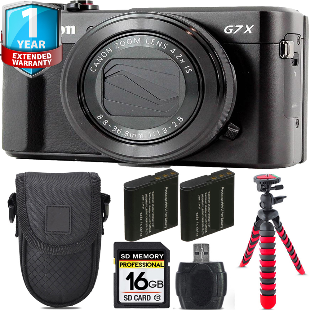 PowerShot G7 X Mark II Camera + Extra Battery + 1 Year Extended Warranty + 16GB *FREE SHIPPING*