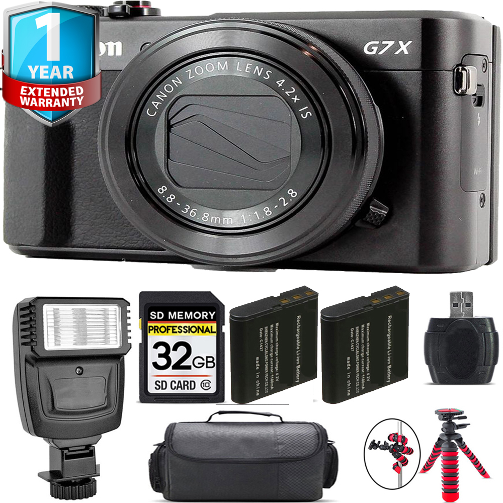 PowerShot G7 X Mark II Camera + Extra Battery + 1 Year Extended Warranty + 32GB *FREE SHIPPING*