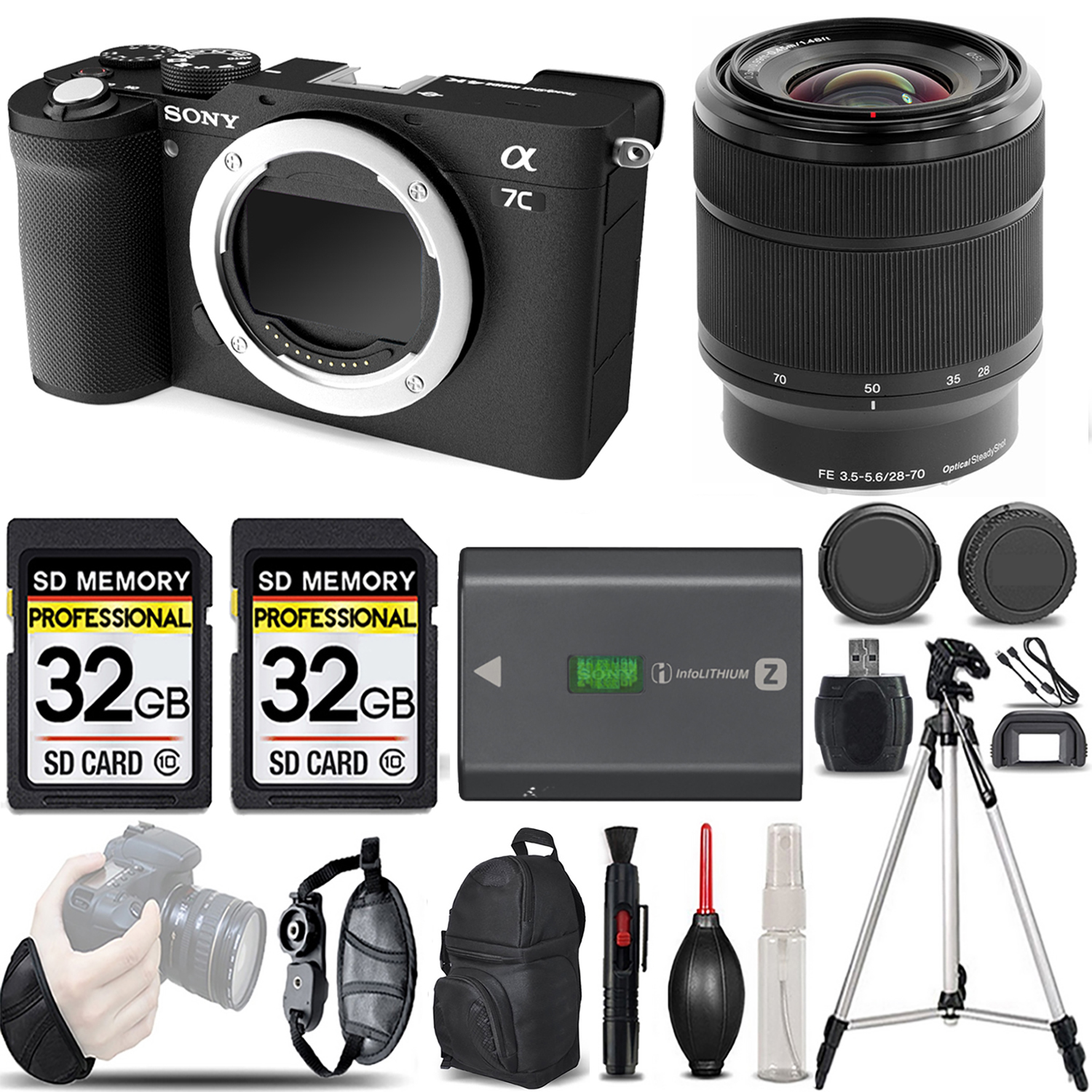 Alpha a7C Camera (Black) Camera + 28-70mm f/3.5-5.6 OSS Lens - LOADED KIT *FREE SHIPPING*
