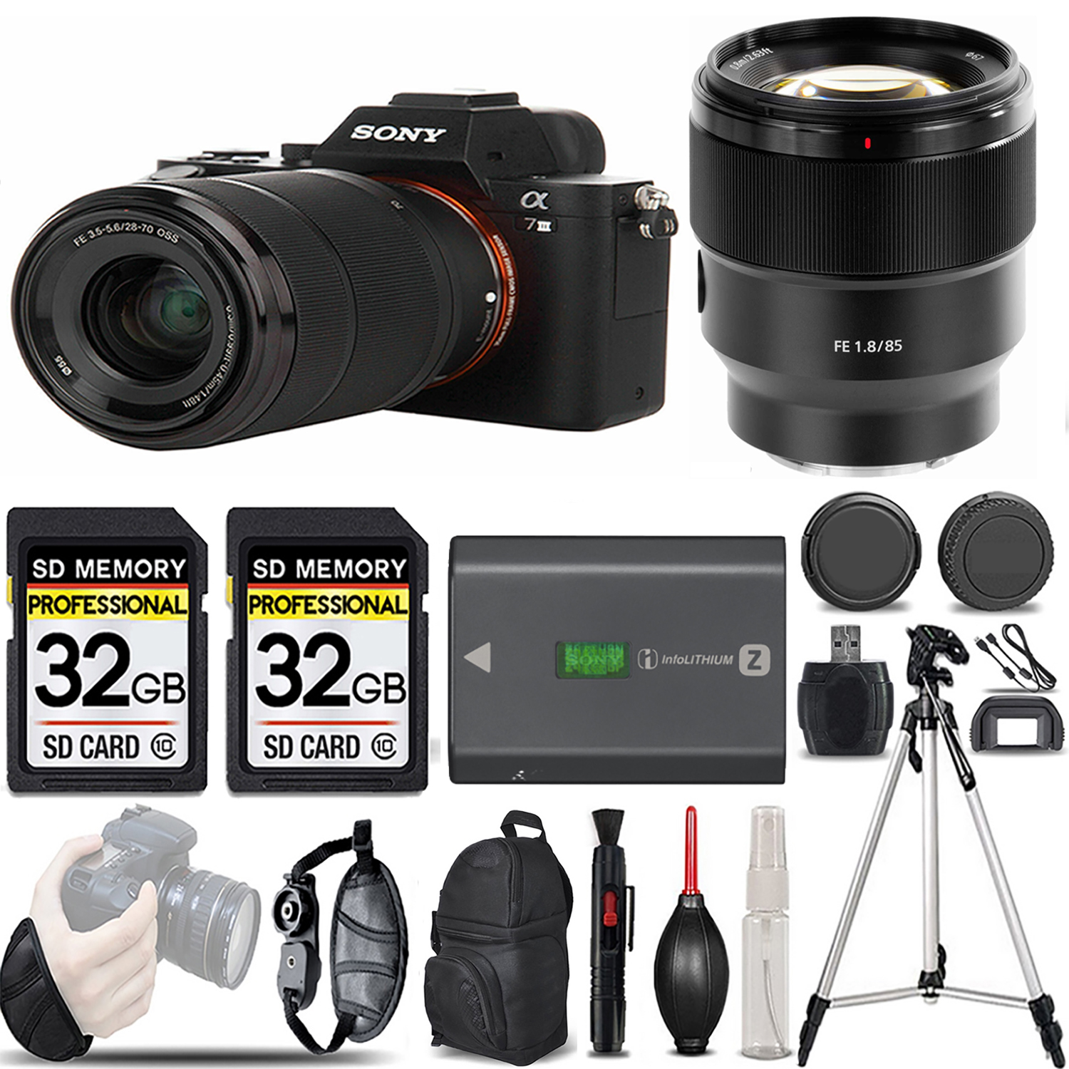 a7 III  Camera + 28-70mm Lens + 85mm Lens + Extra Battery + 64GB -Basic Kit *FREE SHIPPING*
