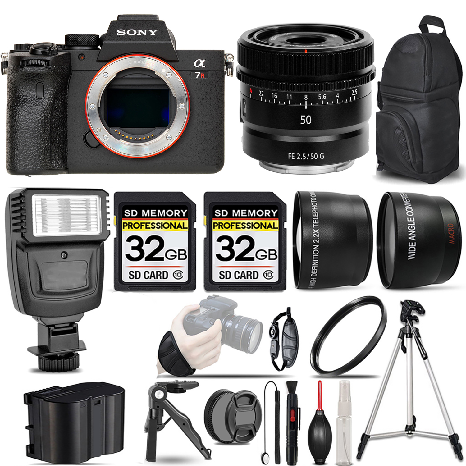 a7R IVA Mirrorless Camera + 50mm Lens + Flash + 64GB + UV Filter & More! *FREE SHIPPING*
