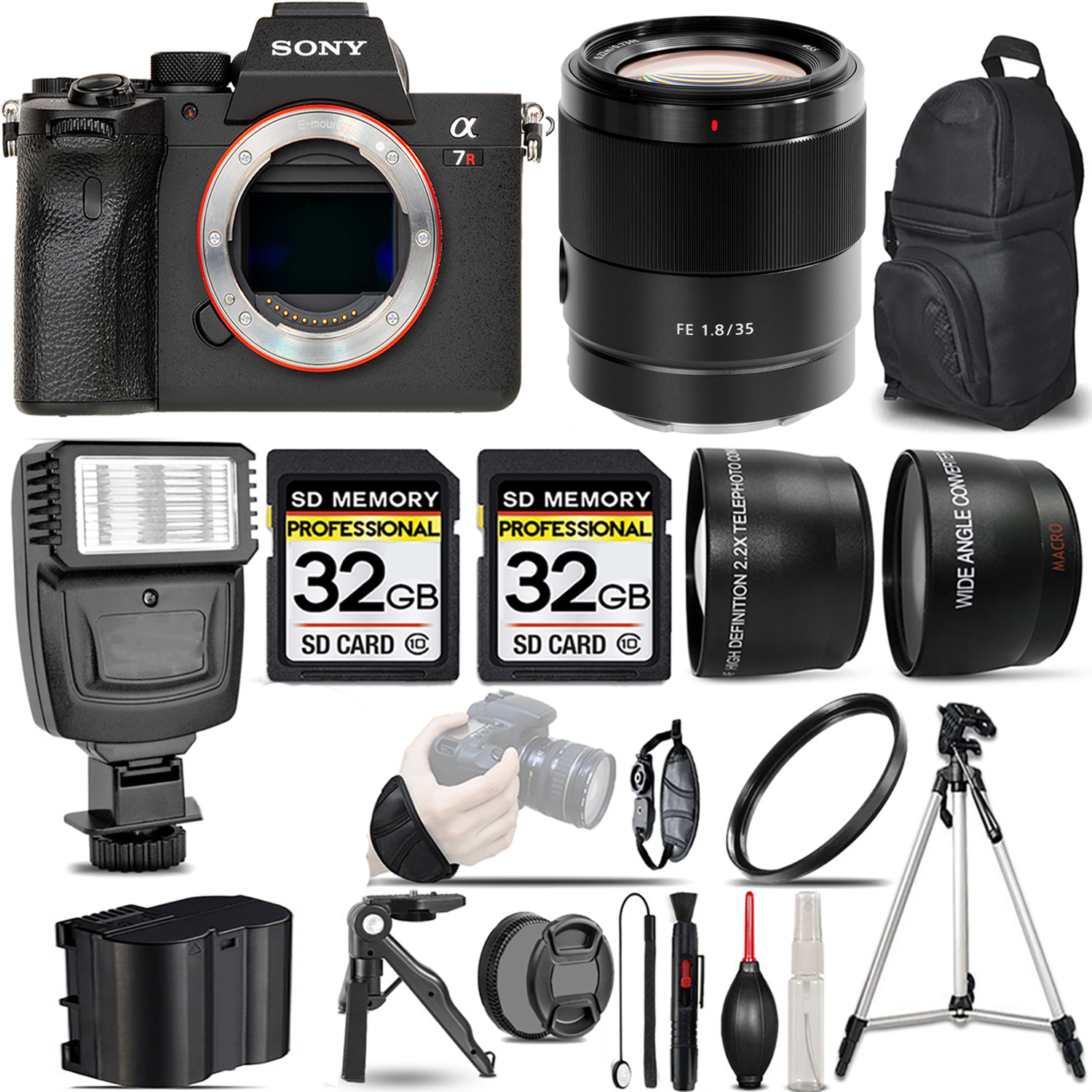 a7R IVA Mirrorless Camera + 35mm Lens + Flash + Bag + UV Filter & More! *FREE SHIPPING*