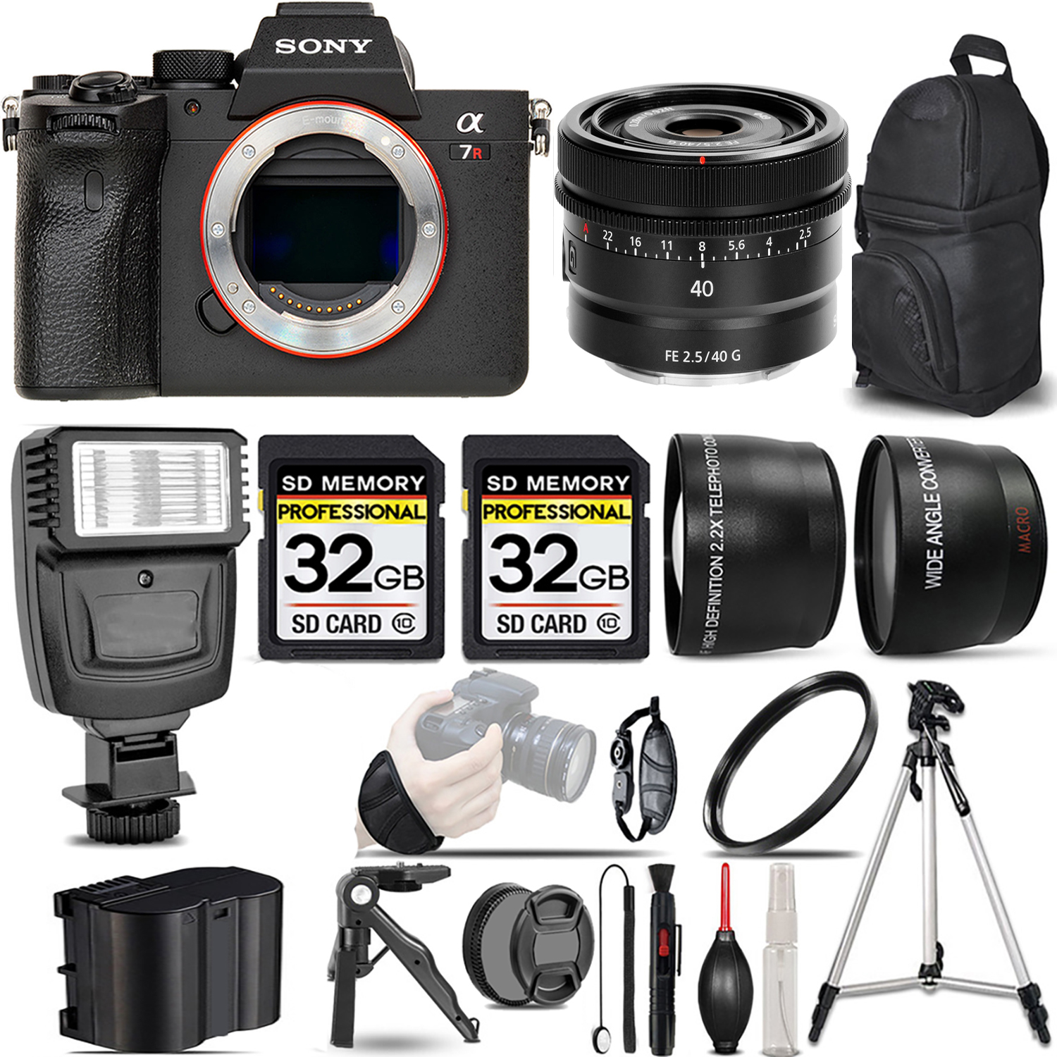a7R IVA Mirrorless Camera + 40mm f/2.5 G Lens + Flash + 64GB + Bag & More! *FREE SHIPPING*