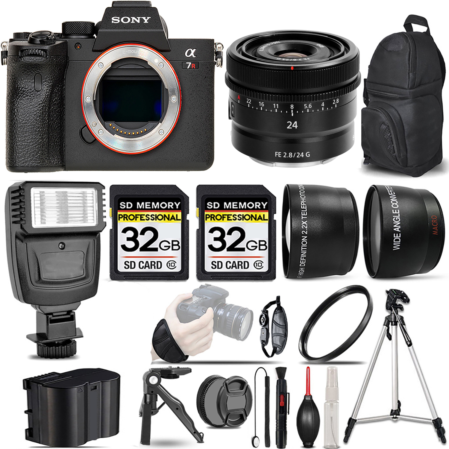 a7R IVA Mirrorless Camera + 24mm f/2.8 G Lens + Flash + 64GB + Bag & More! *FREE SHIPPING*