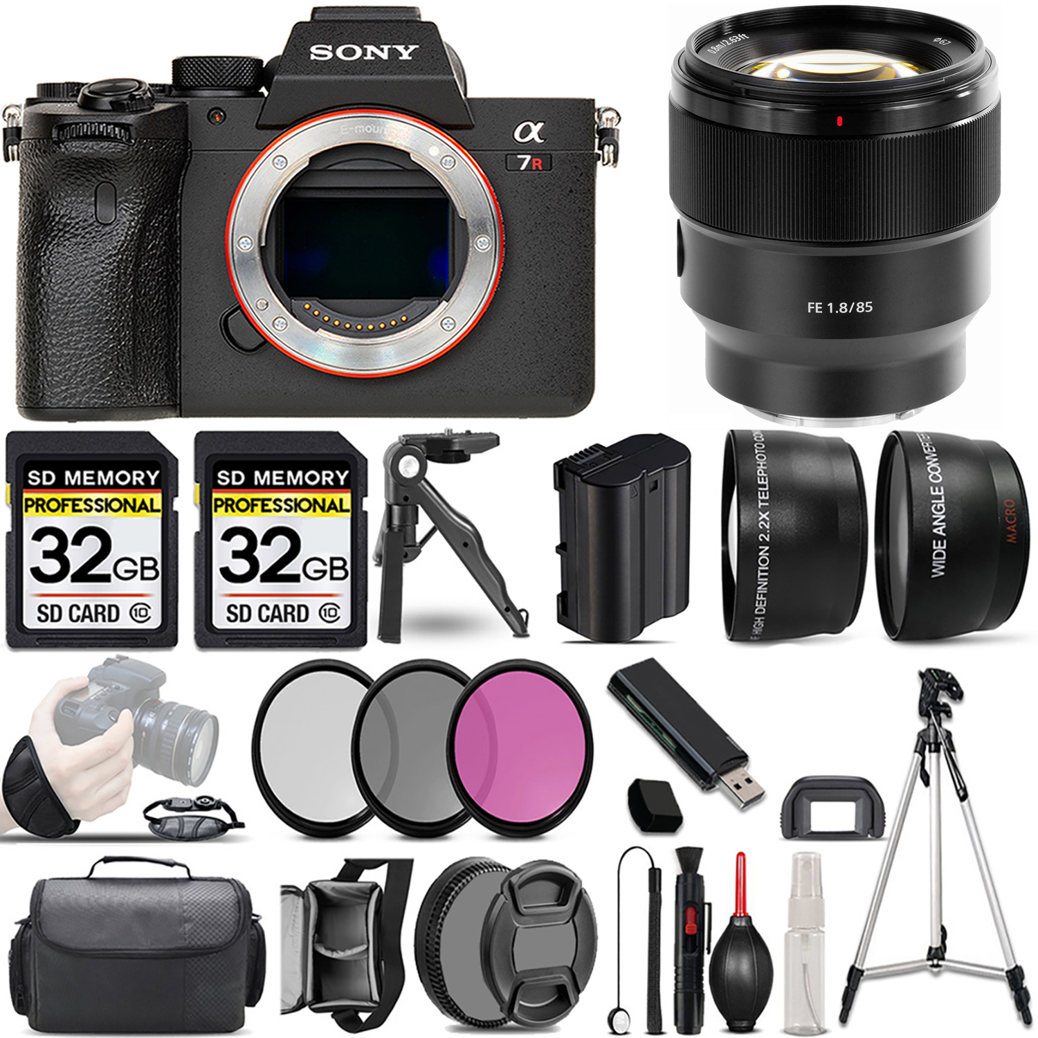 a7R IVA Mirrorless Camera + 85mm Lens + 3 Piece Filter Set + 64GB - Basic Kit *FREE SHIPPING*