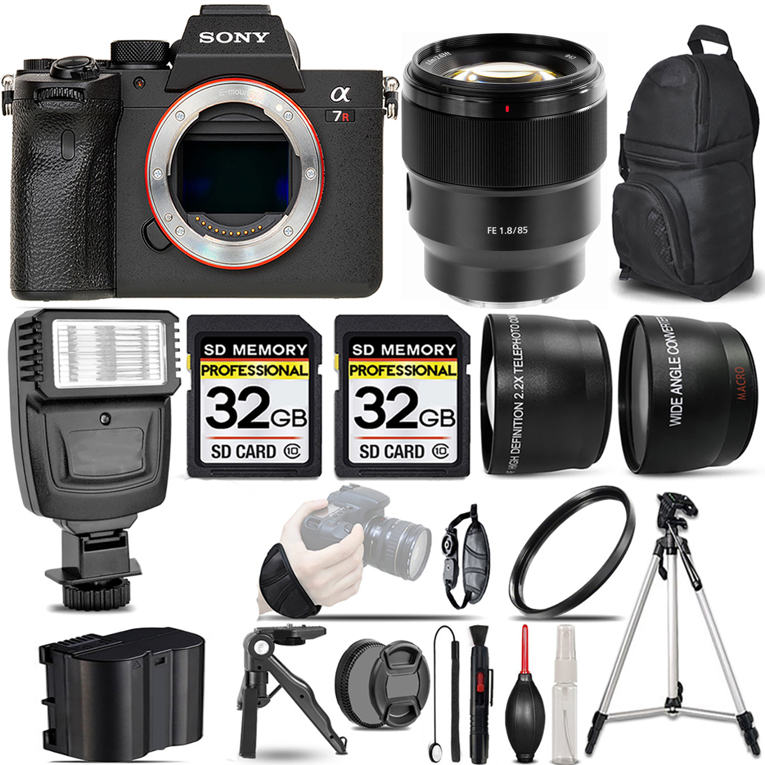 a7R IVA Mirrorless Camera + 85mm f/1.8 Lens + Flash + 64GB + UV Filter- Kit *FREE SHIPPING*