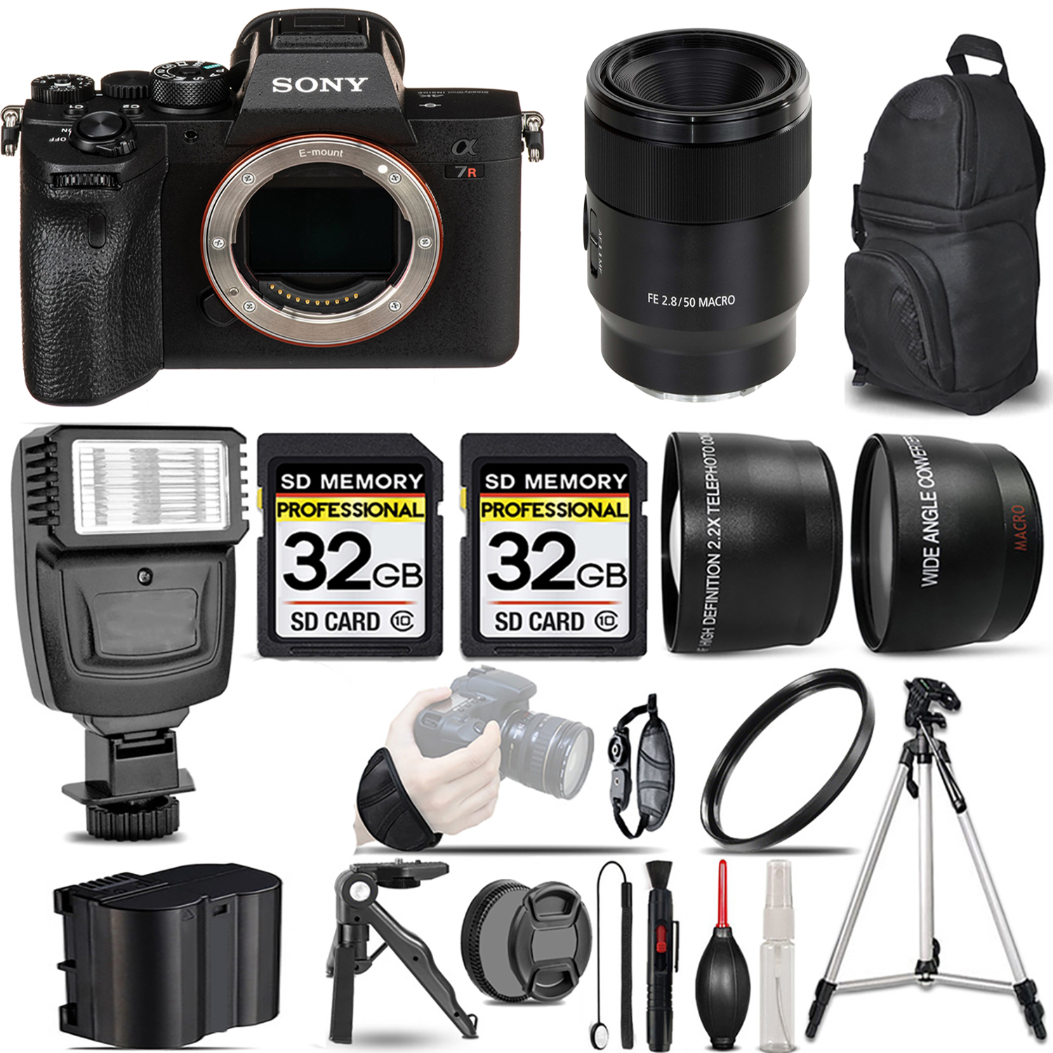 a7R IVA Mirrorless Camera + 50mm f/2.8 Macro Lens + Flash + 64GB + UV Filter *FREE SHIPPING*