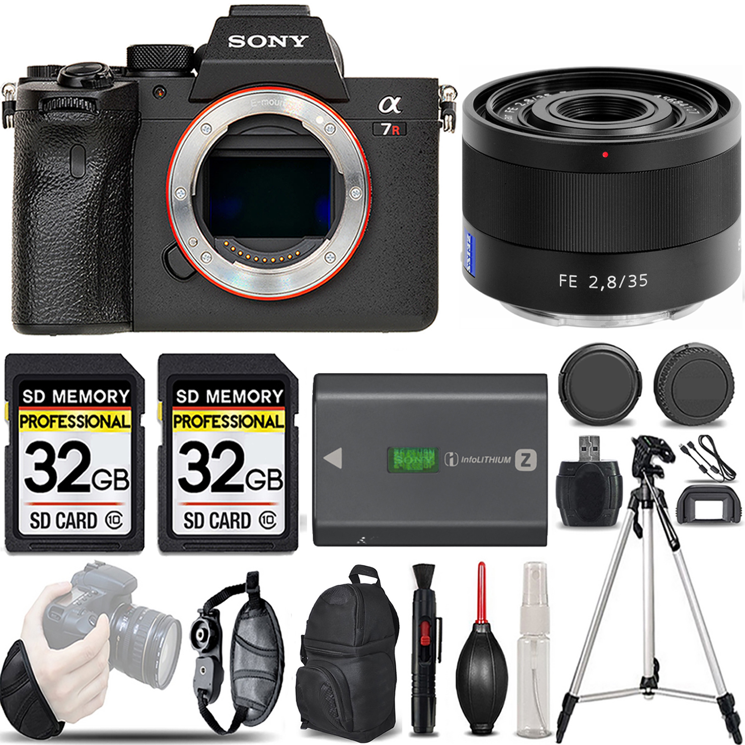 a7R IVA Mirrorless Camera + 35mm f/2.8 ZA Lens + Extra Battery + 64GB - Kit *FREE SHIPPING*