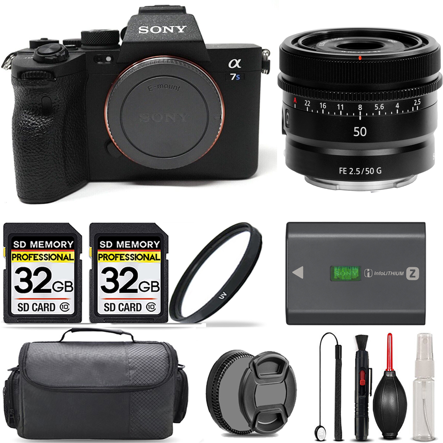 a7S III Mirrorless Camera + 50mm Lens + UV Filter + 64GB + Handbag & More! *FREE SHIPPING*