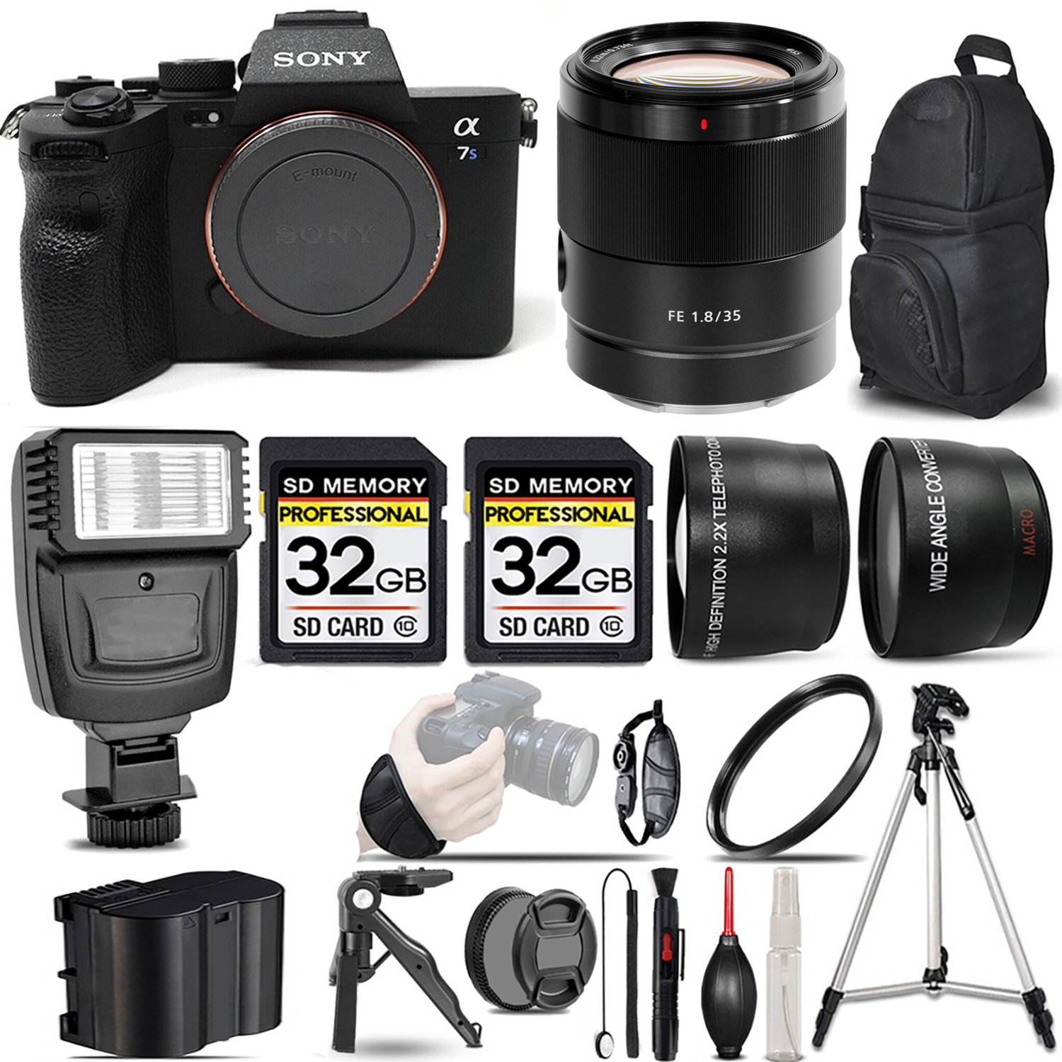 a7S III Mirrorless Camera + 35mm Lens + Flash + Bag + UV Filter & More! *FREE SHIPPING*