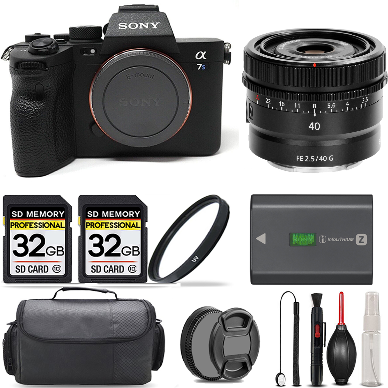 a7S III Mirrorless Camera + 40mm G Lens + UV Filter + 64GB + Handbag & More! *FREE SHIPPING*