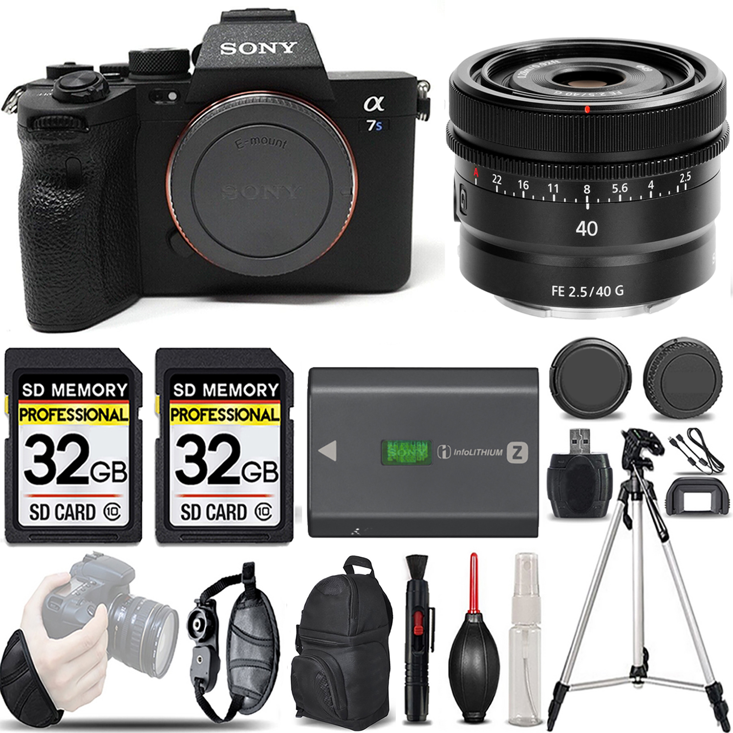 a7S III Mirrorless Camera + 40mm Lens + Extra Battery + 64GB -Basic Kit *FREE SHIPPING*