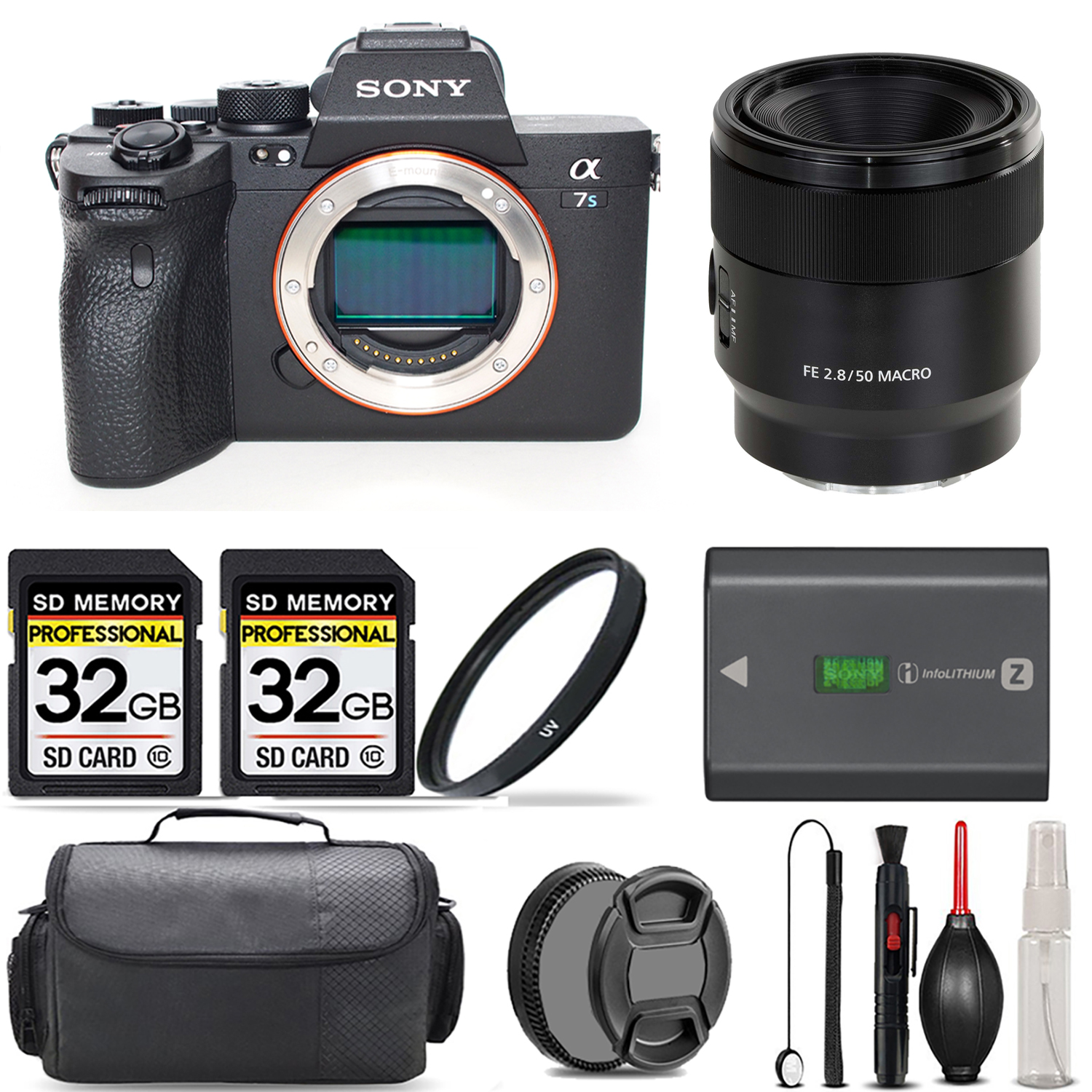 a7S III Mirrorless Camera + 50mm Macro Lens + UV Filter + 64GB & More! *FREE SHIPPING*