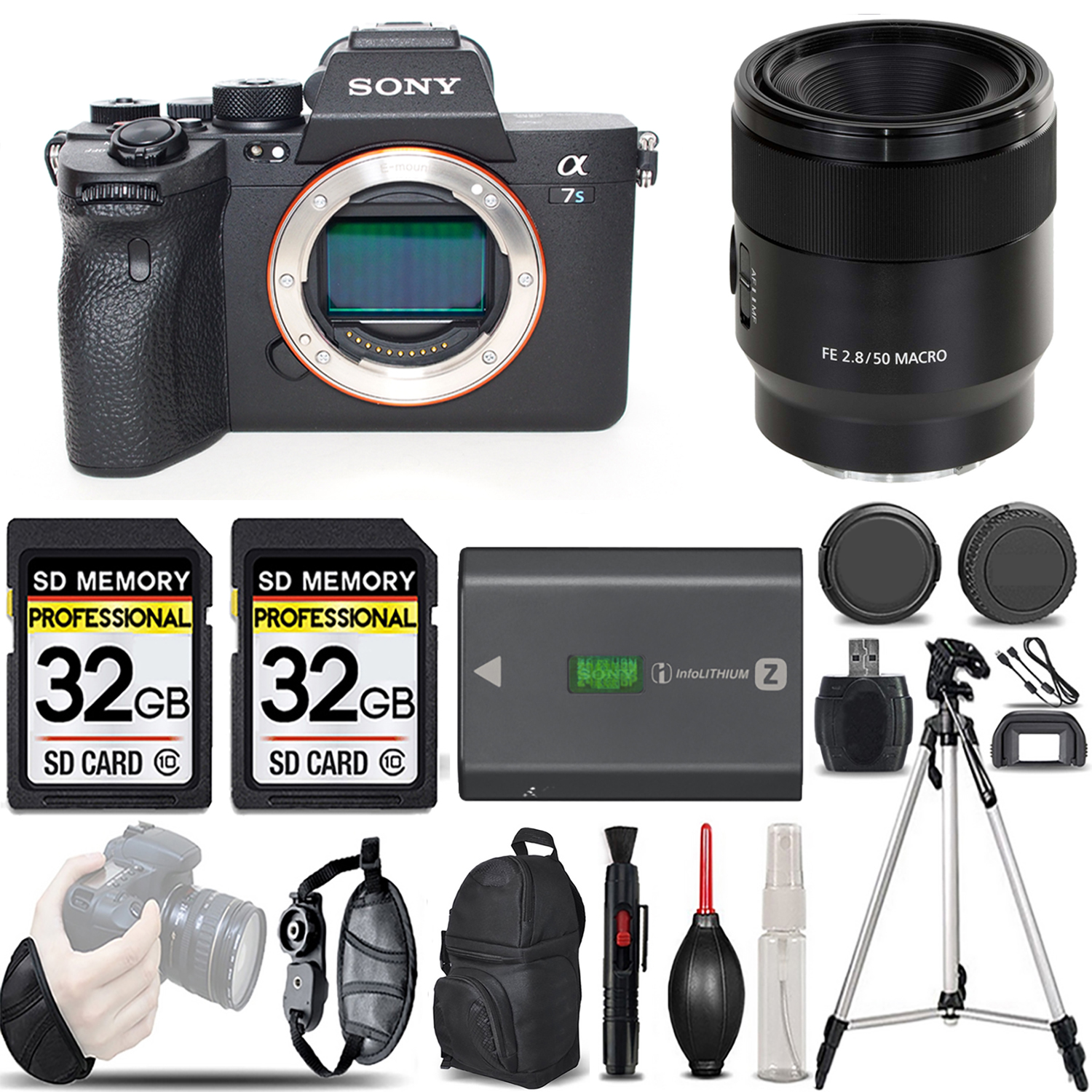 a7S III Mirrorless Camera + 50mm Macro Lens + Extra Battery + Bag- Kit *FREE SHIPPING*