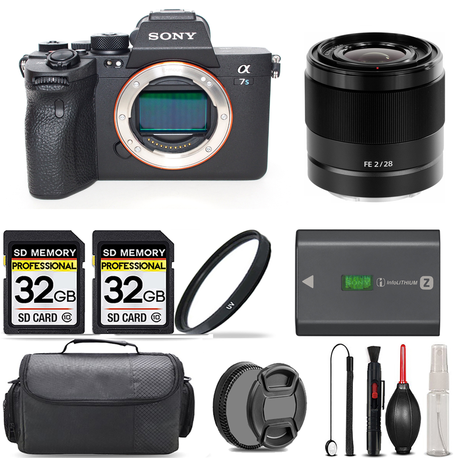 a7S III Mirrorless Camera + 28mm f/2 Lens + UV Filter + 64GB & More! *FREE SHIPPING*