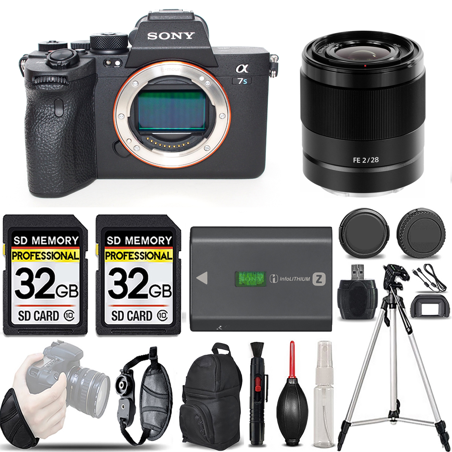 a7S III Mirrorless Camera + 28mm f/2 Lens + Extra Battery + 64GB -Basic Kit *FREE SHIPPING*