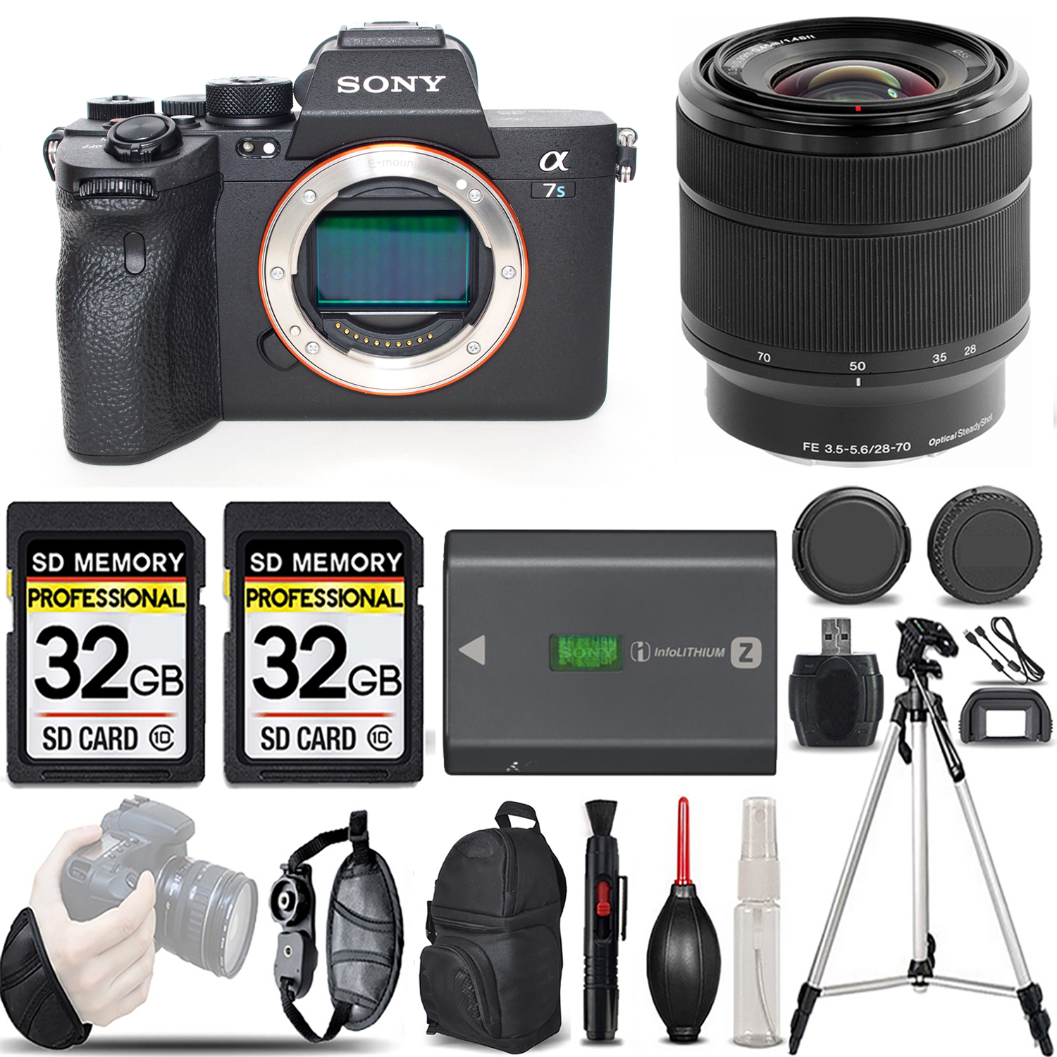 a7S III Mirrorless Camera + 28-70mm Lens + 28mm f/2 Lens + Extra Battery + 64GB - Reg Kit *FREE SHIPPING*