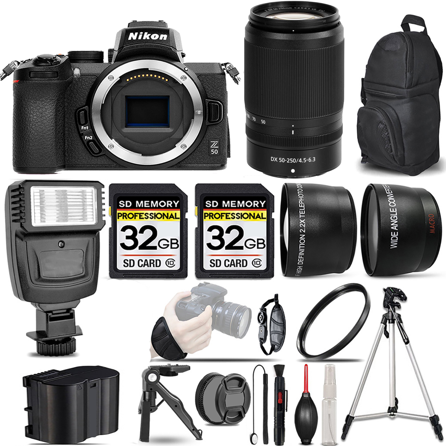 Z50 Mirrorless Camera + 50-250mm f/4.5-6.3 VR Lens + Flash + 64GB -  Kit *FREE SHIPPING*