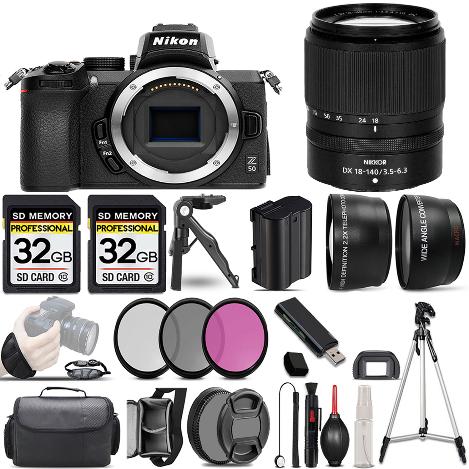 Z50 Mirrorless Camera + 18-140mm f/3.5-6.3 VR Lens + 3 Piece Filter Set + 64GB *FREE SHIPPING*