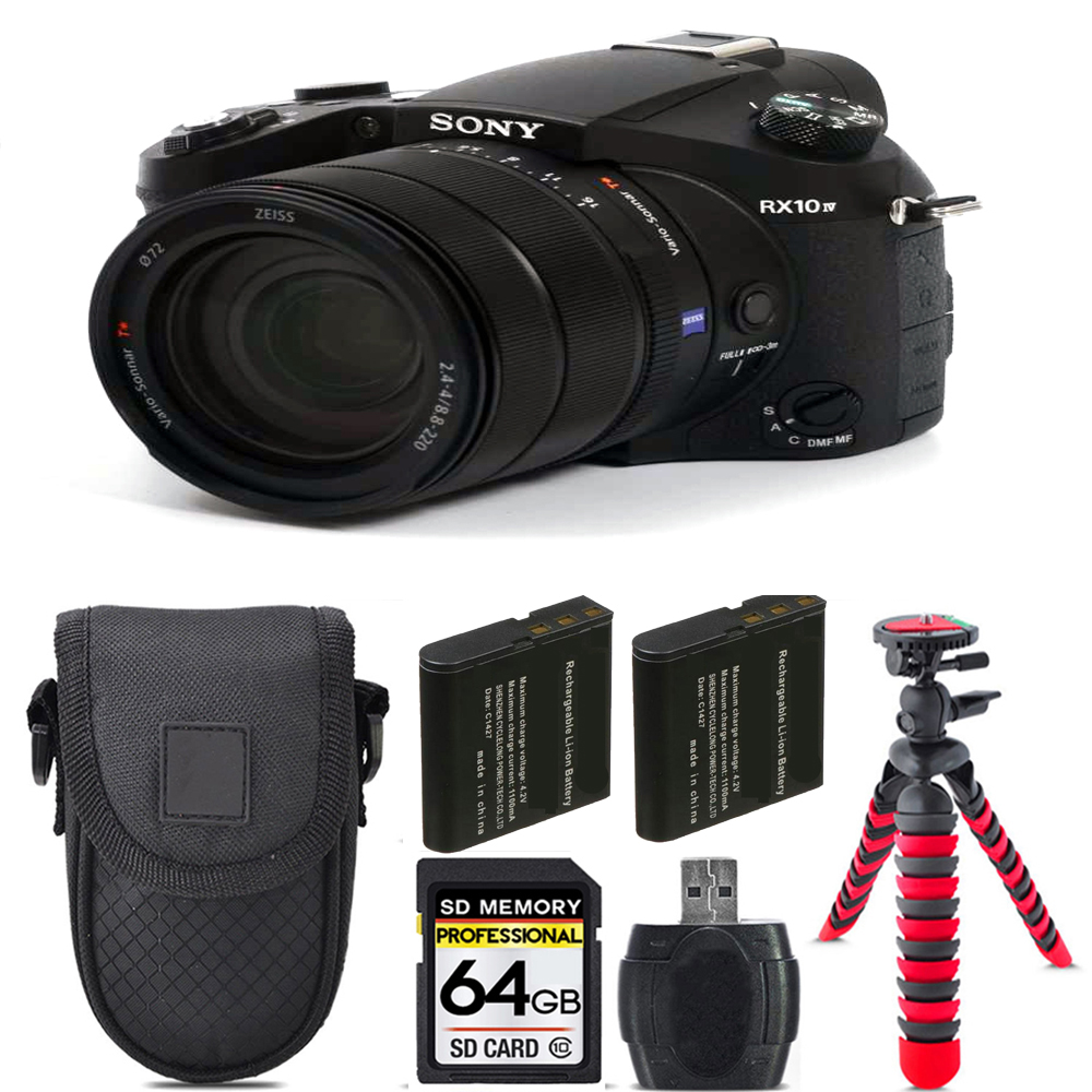 Cyber-shot DSC-RX10 IV Camera + Extra Battery + Tripod + Case - 64GB Kit *FREE SHIPPING*