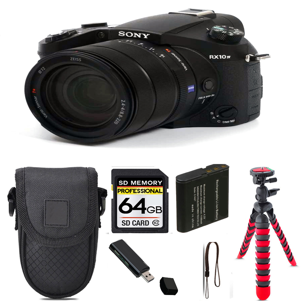 Cyber-shot DSC-RX10 IV Digital Camera + Tripod + Case - 64GB Kit *FREE SHIPPING*