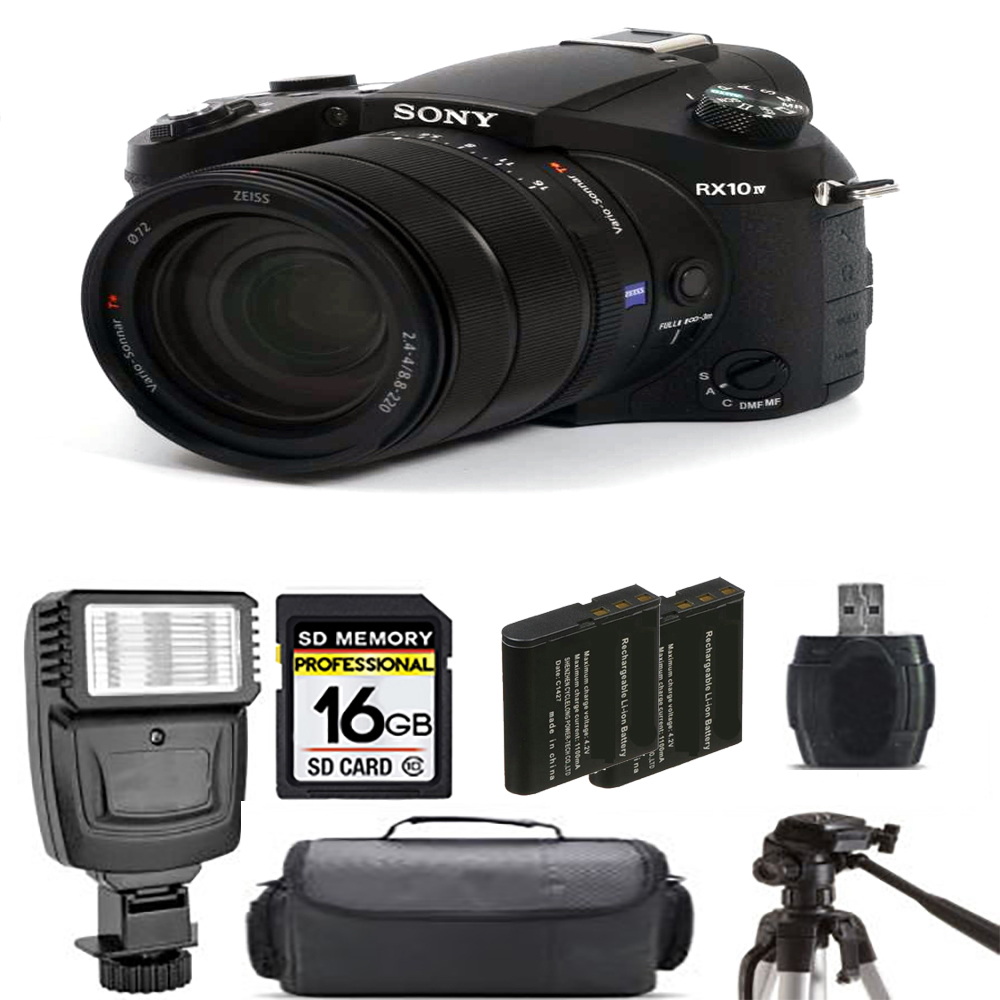 Cyber-shot DSC-RX10 IV Digital Camera + Extra Battery + Flash - 16GB Kit *FREE SHIPPING*