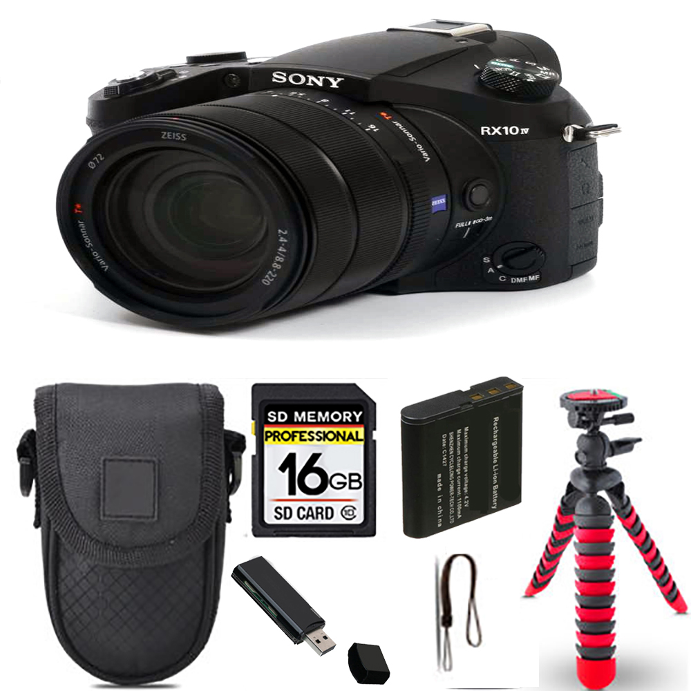 Cyber-shot DSC-RX10 IV Digital Camera + Spider Tripod + Case - 16GB Kit *FREE SHIPPING*