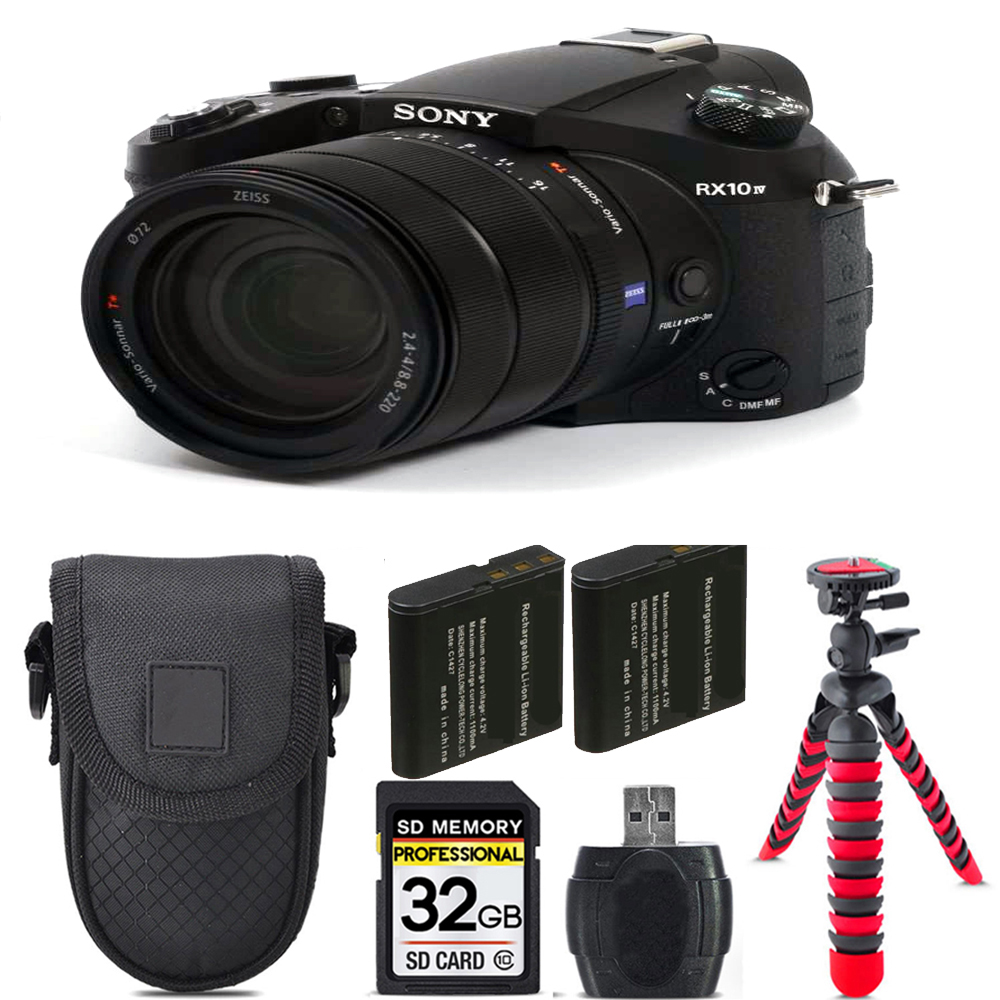 Cyber-shot DSC-RX10 IV Digital Camera + Extra Battery + Tripod + Case - 32GB Kit *FREE SHIPPING*