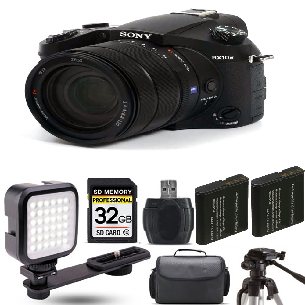 Cyber-shot DSC-RX10 IV Digital Camera + Extra Battery + LED - 32GB Kit *FREE SHIPPING*
