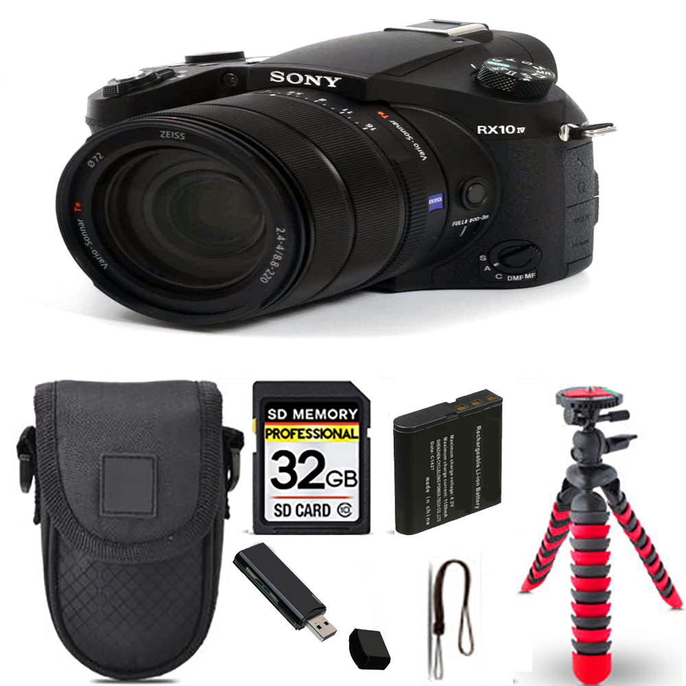 Cyber-shot DSC-RX10 IV Digital Camera + Spider Tripod + Case - 32GB Kit *FREE SHIPPING*