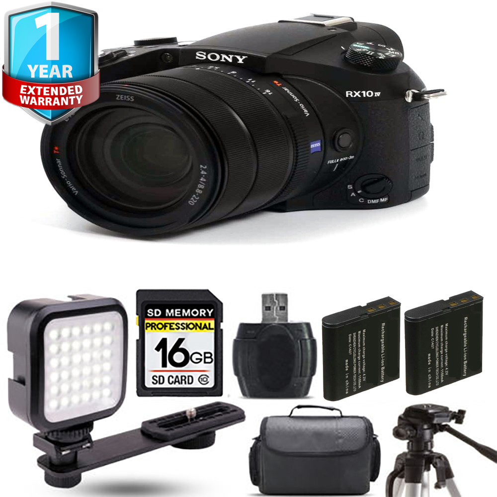 Cyber-shot DSC-RX10 IV Camera + Extra Battery + 1 Year Extended Warranty - 16GB Kit *FREE SHIPPING*
