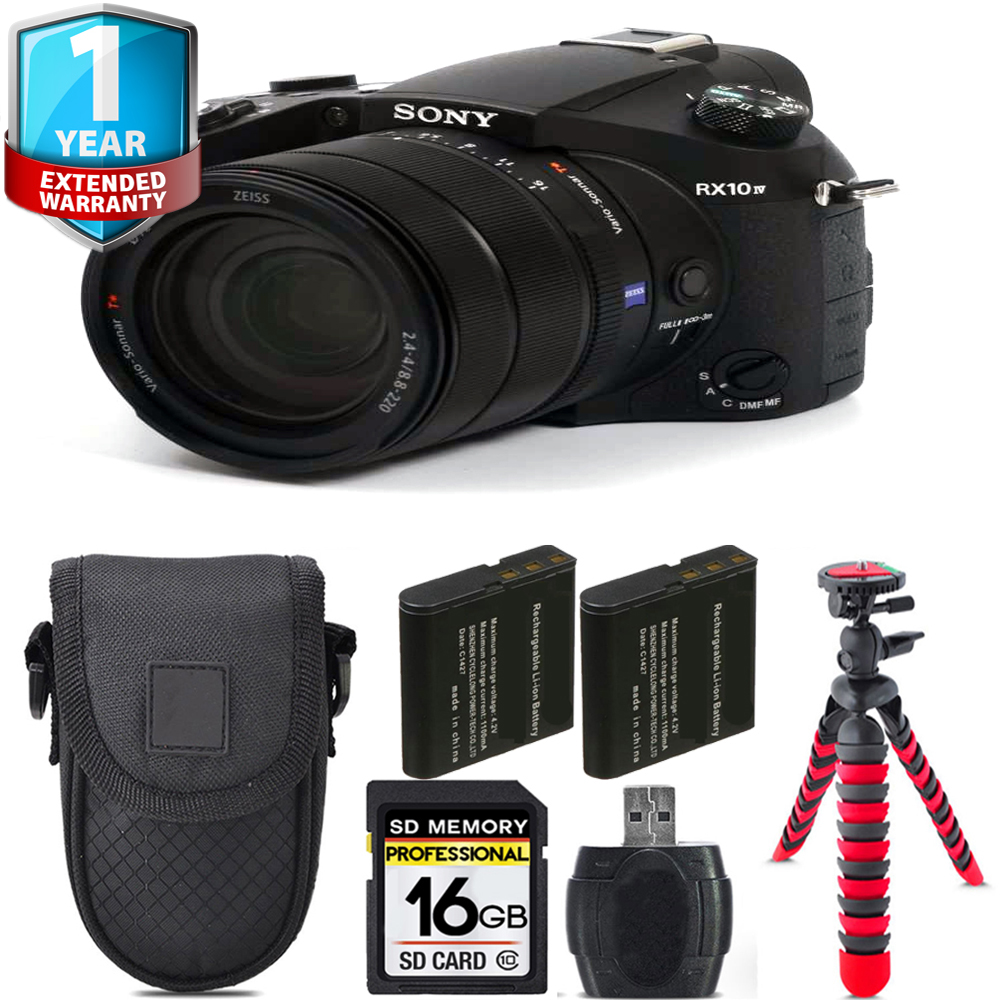 Cyber-shot DSC-RX10 IV Camera + Extra Battery + 1 Year Extended Warranty + Case -16GB *FREE SHIPPING*