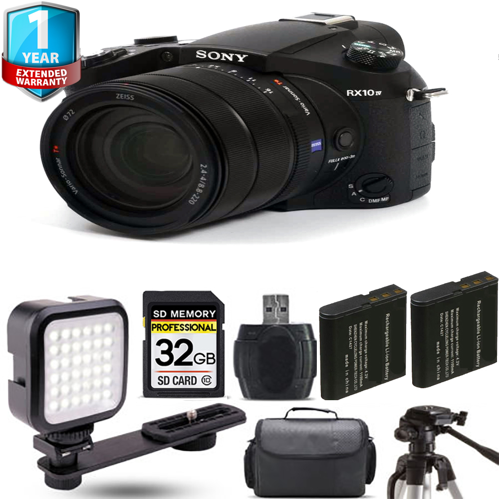 Cyber-shot DSC-RX10 IV Digital Camera + Extra Battery + LED + 1 Year Extended Warranty *FREE SHIPPING*