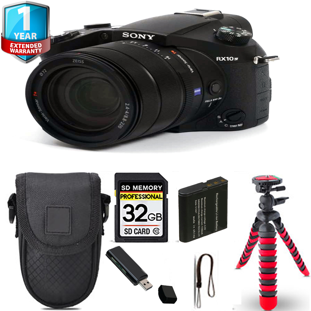 Cyber-shot DSC-RX10 IV Digital Camera + Spider Tripod + Case + 1 Year Extended Warranty *FREE SHIPPING*