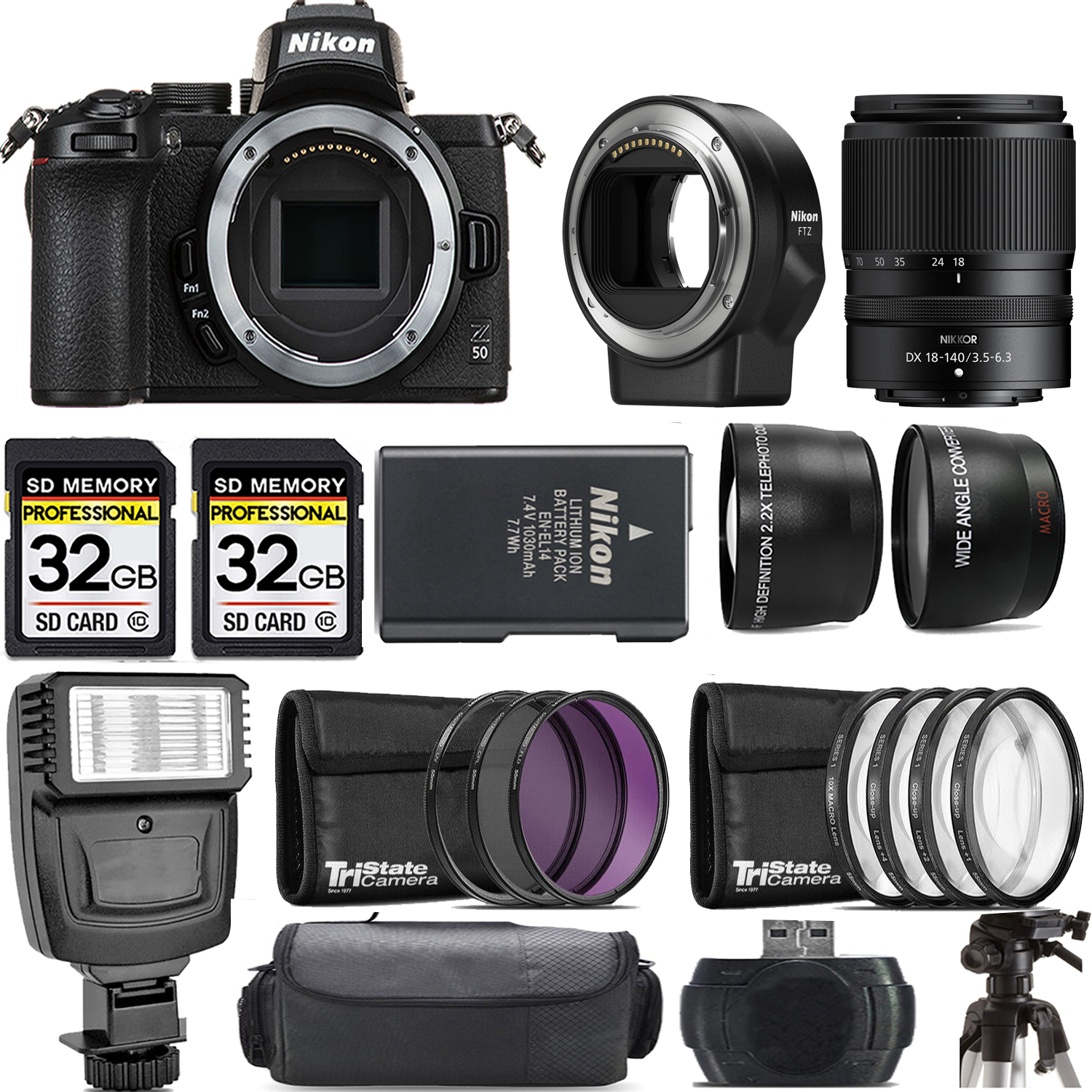 Z50 Mirrorless Camera + 18-140mm VR Lens + FTZ Adapter + Flash - Kit *FREE SHIPPING*