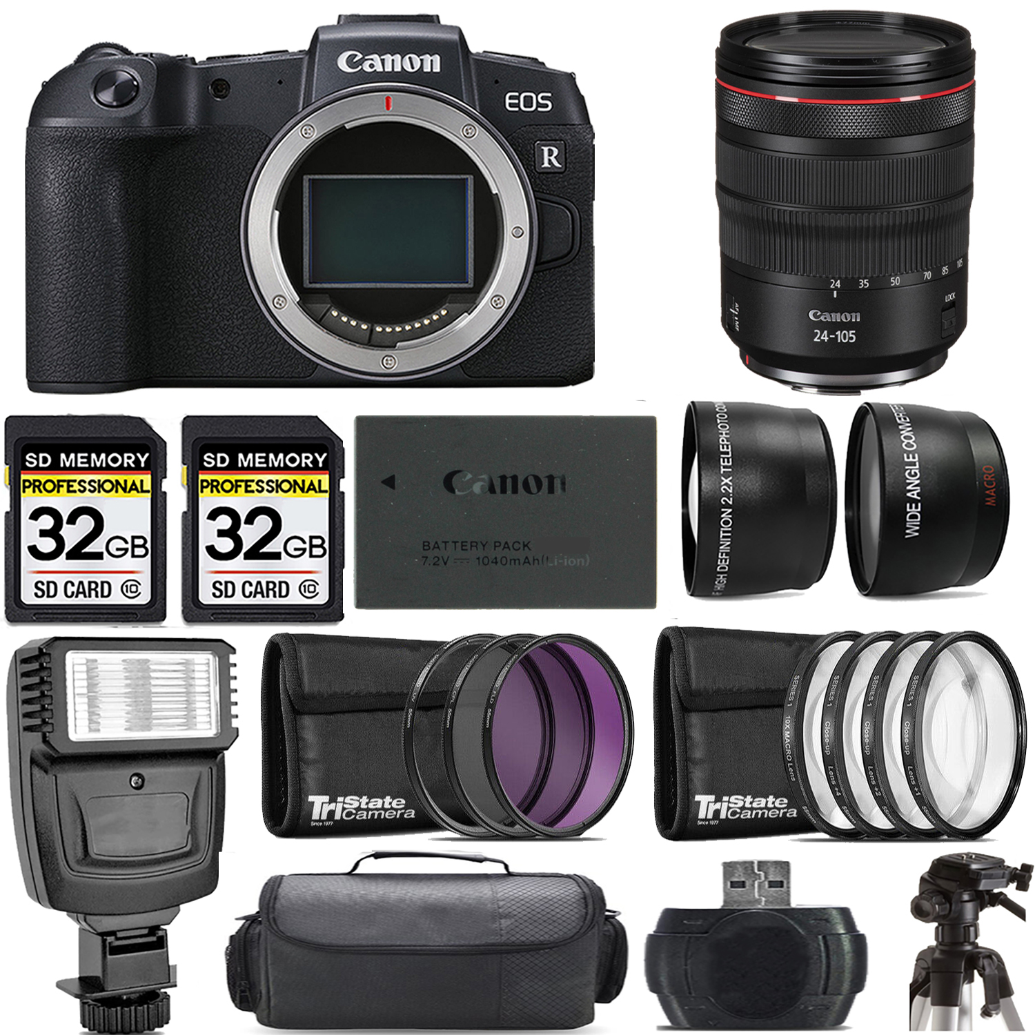 EOS RP Mirrorless Camera + 24-105mm f/4 L IS USM Lens + Flash - Kit *FREE SHIPPING*