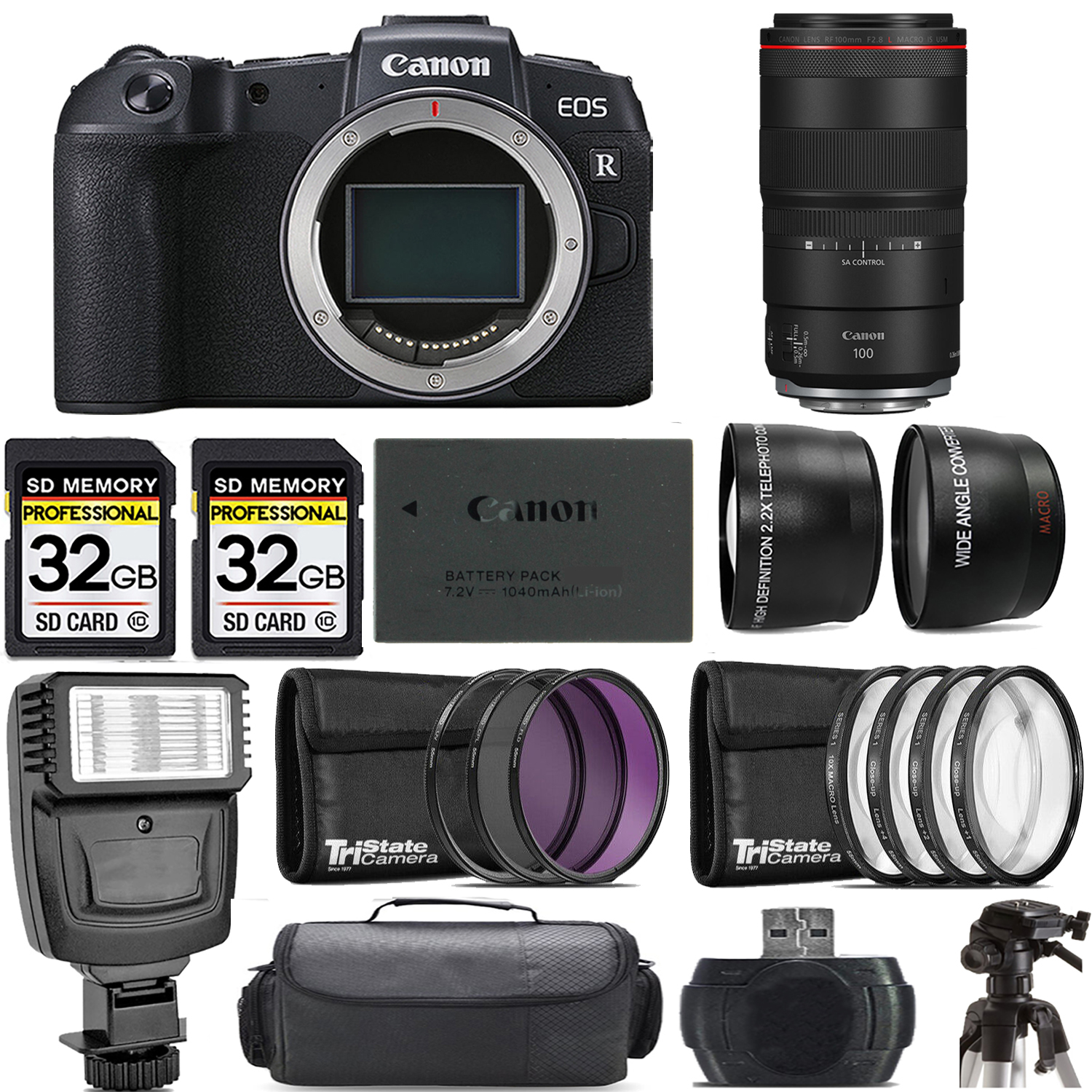 EOS RP Mirrorless Camera + 100mm f/2.8 L Macro IS USM Lens + Flash - Kit *FREE SHIPPING*