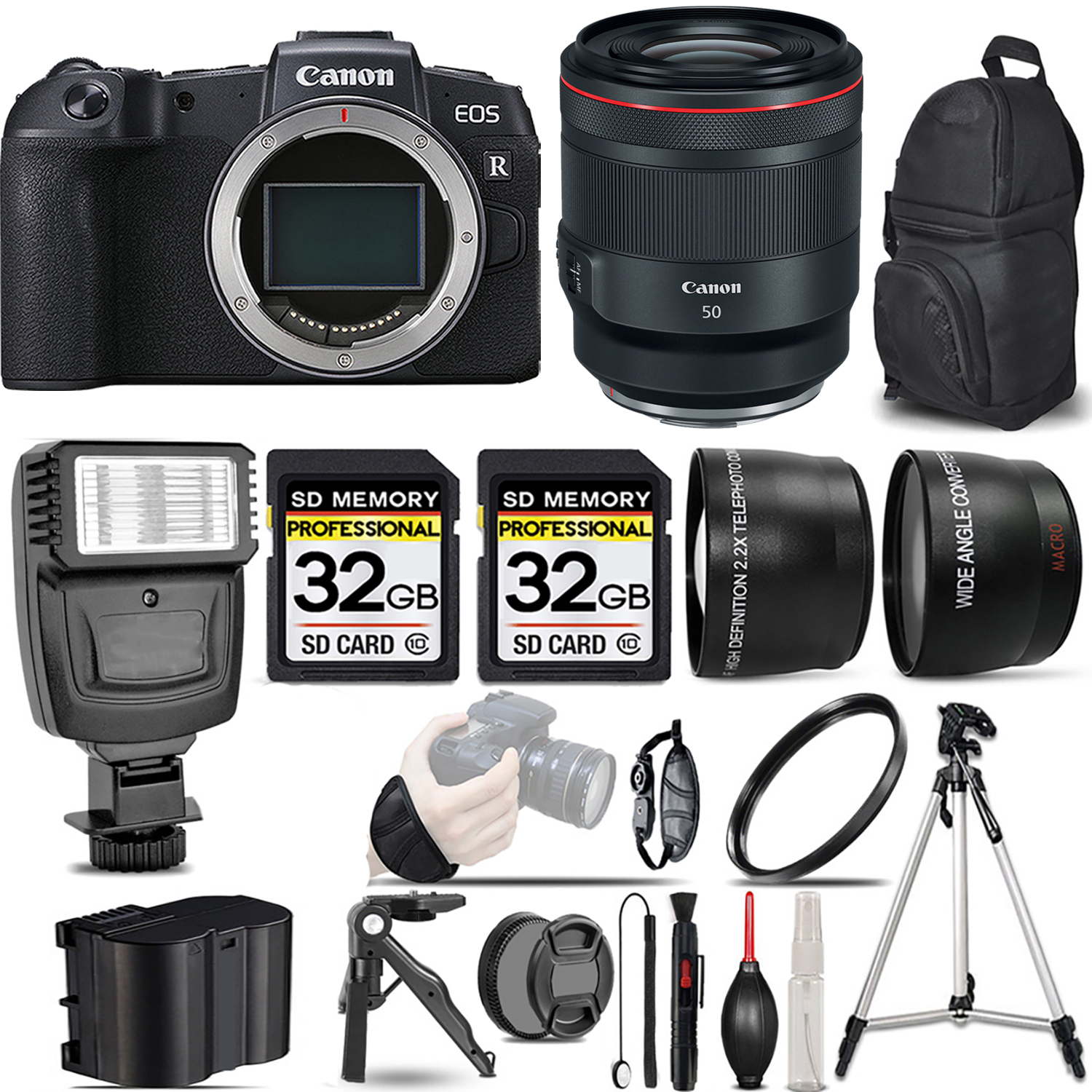 EOS RP Mirrorless Camera + 50mm f/1.2 L USM Lens + Flash + 64GB - Kit *FREE SHIPPING*