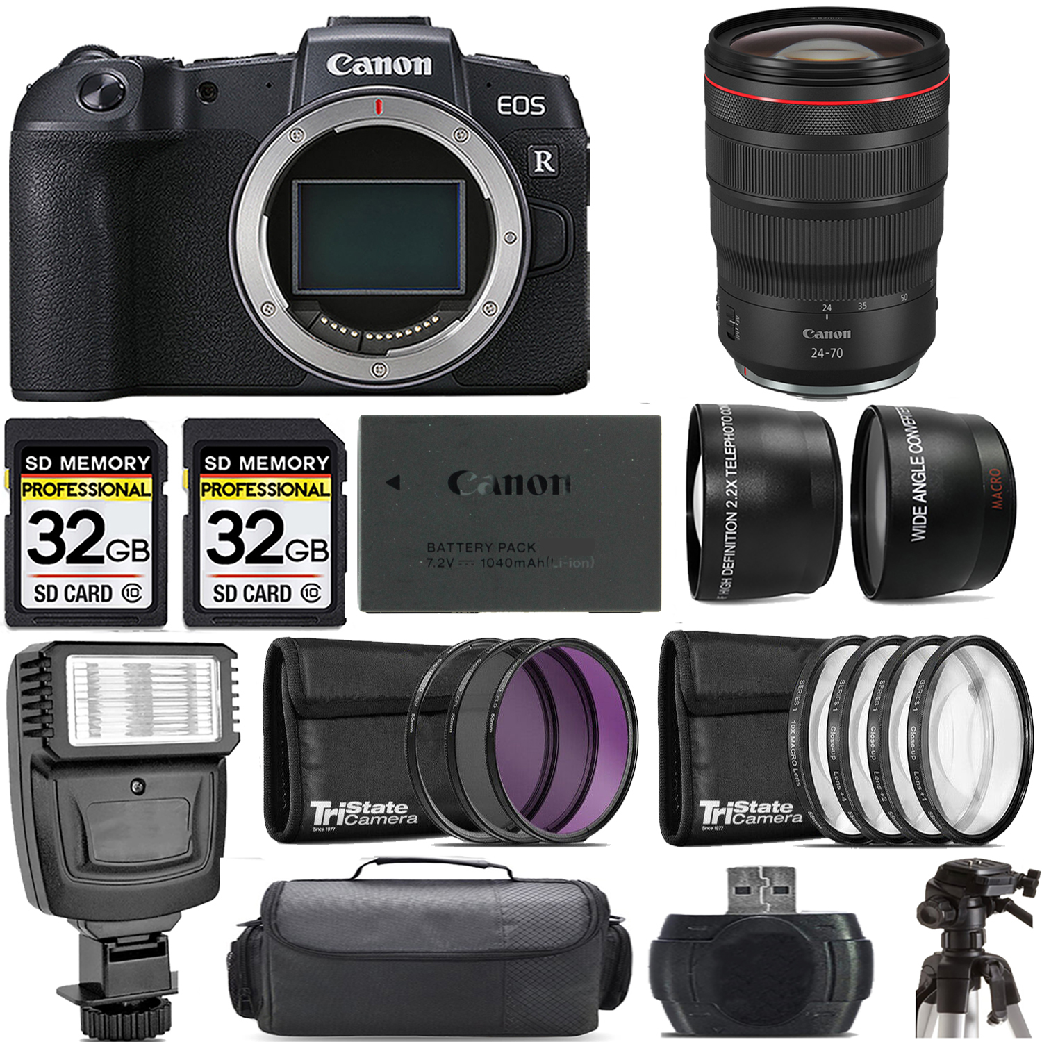 EOS RP Mirrorless Camera + 24-70mm f/2.8 L IS USM Lens + Flash - Kit *FREE SHIPPING*