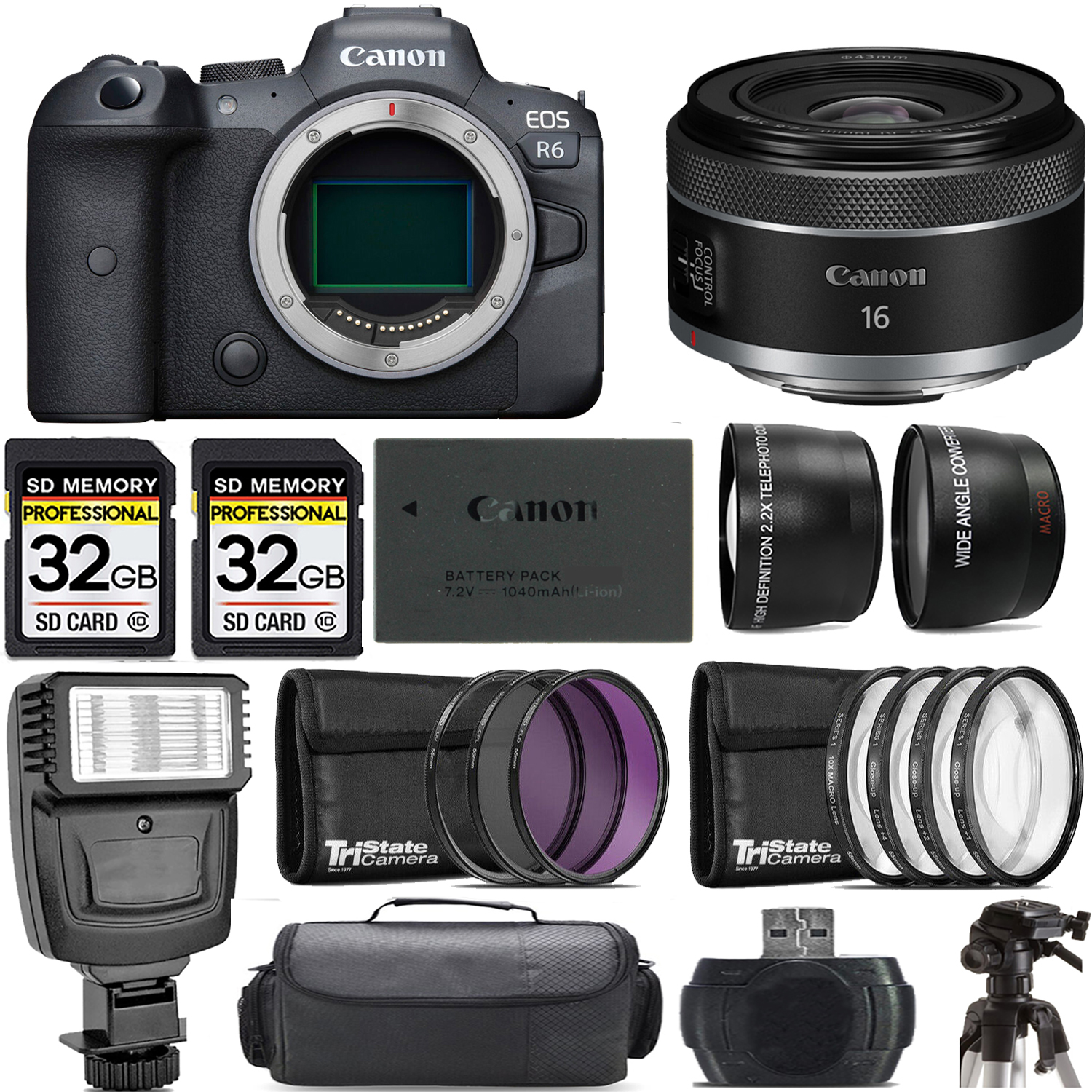 EOS R6 Mirrorless Camera + 16mm f/2.8 STM Lens + Flash - Kit *FREE SHIPPING*